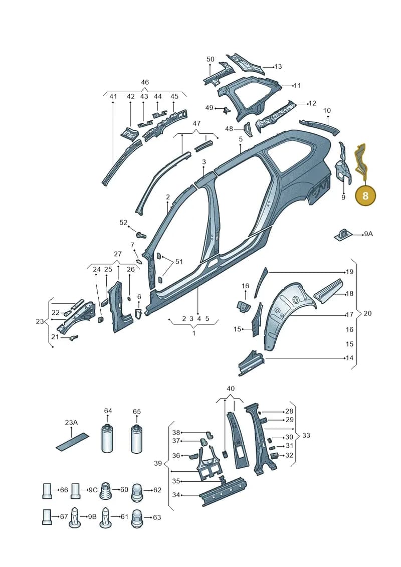 5E9813320A — Skoda Octavia (2017-2020) diagram 805809035, position 8