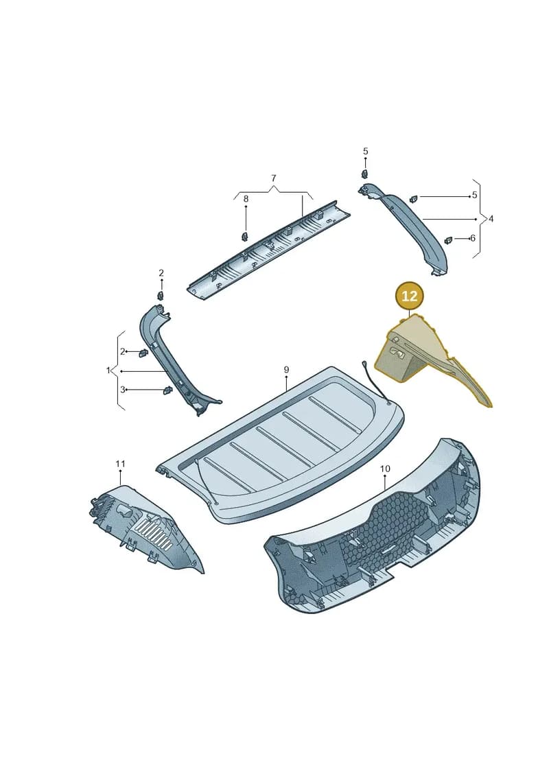 5E9867825 — SEAT Leon (2019-) diagram 5fn867090, position 12