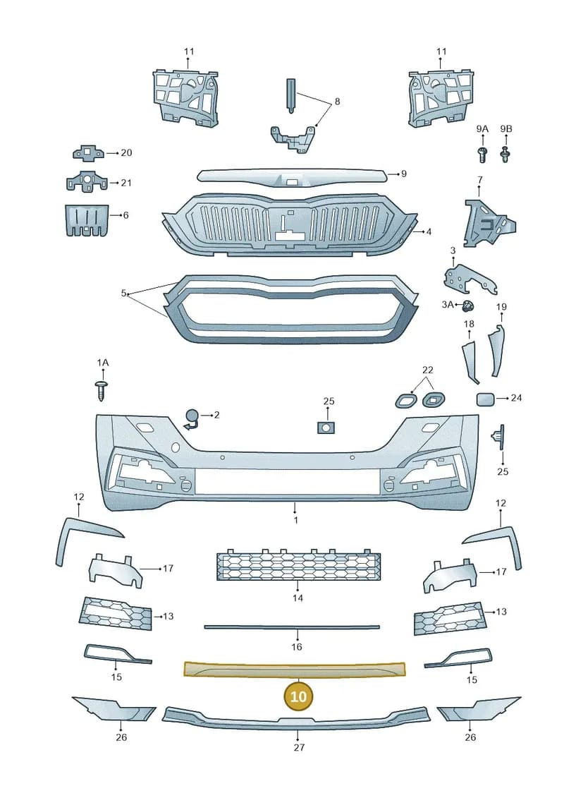 5ER807611A9B9 — Skoda Octavia (2019-2022) diagram 585807000, position 10