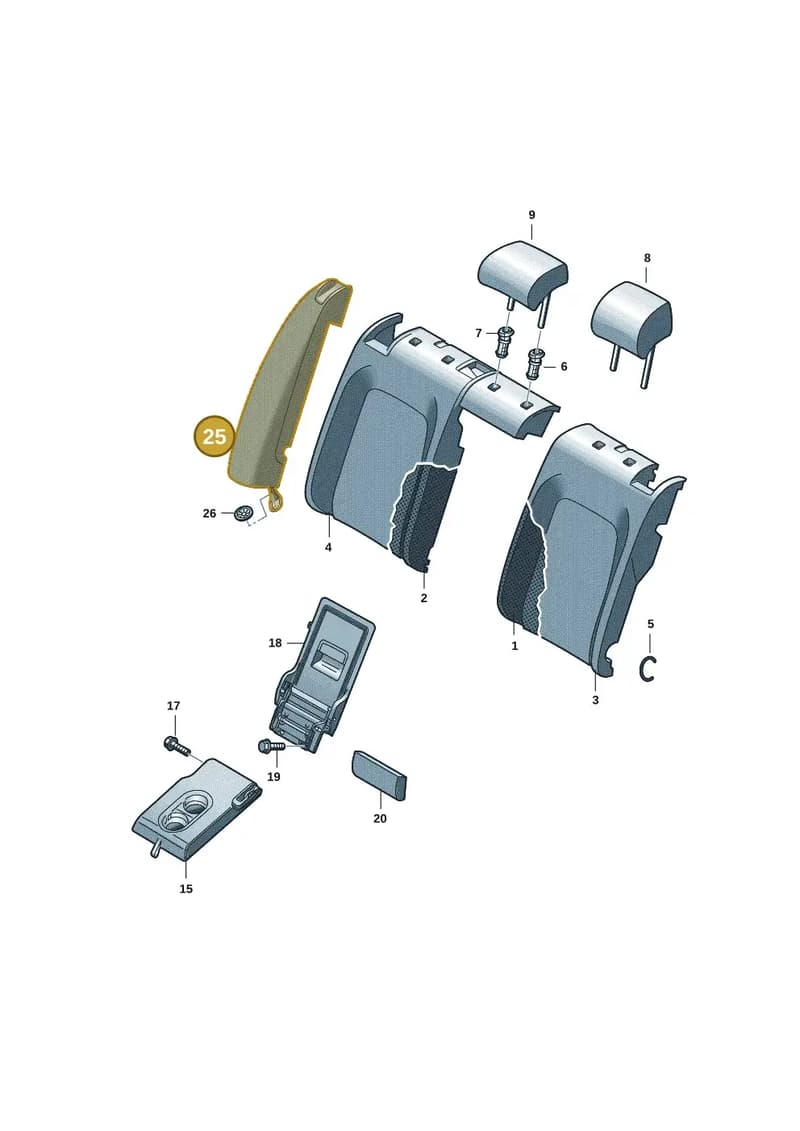 5ER8857022YQ — Skoda Octavia (2019-2022) diagram 5h0885200, position 25