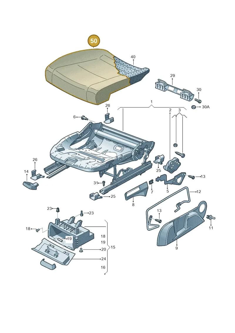 5EU881406JFPZ — Skoda Octavia (2017-2020) diagram 632881010, position 50