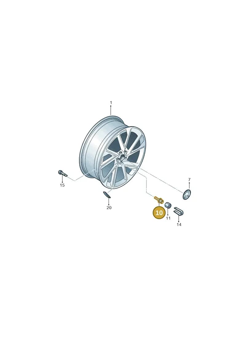 5J0698139766 — Skoda Fabia (2014-2022) diagram 797601080, position 10