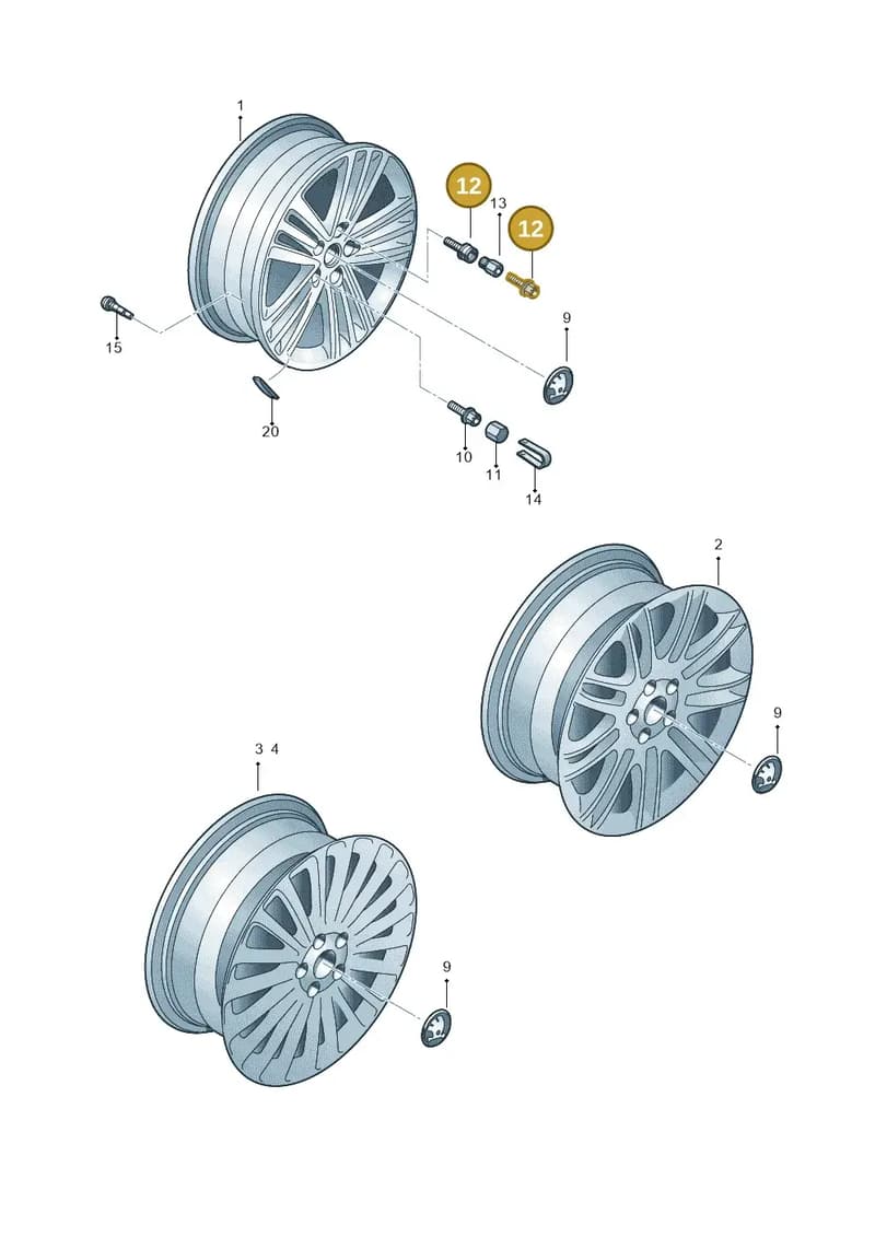 5J0698139780 — Skoda Superb (2013-2015) diagram 768601800, position 12