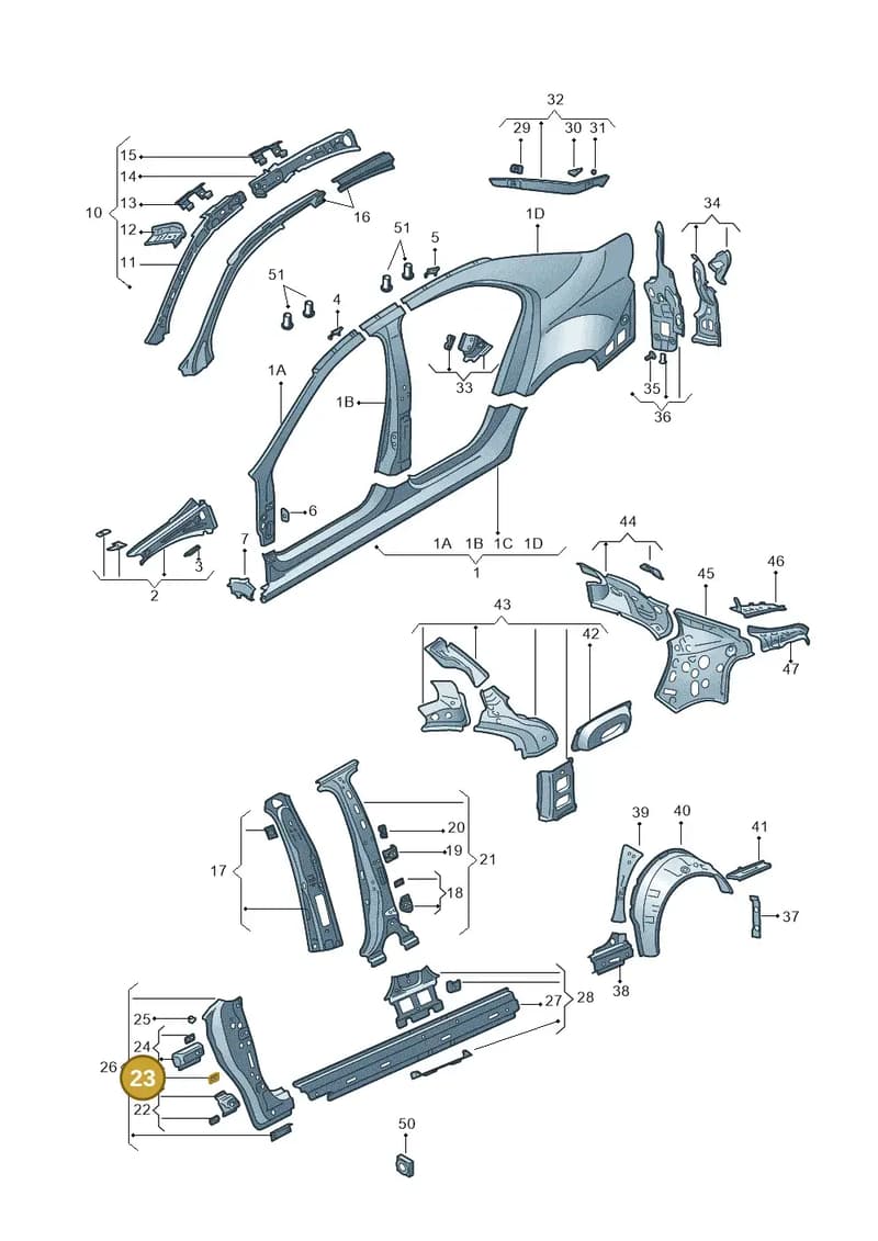 5J0802109A — Skoda Rapid (2012-2022) diagram 740809300, position 23