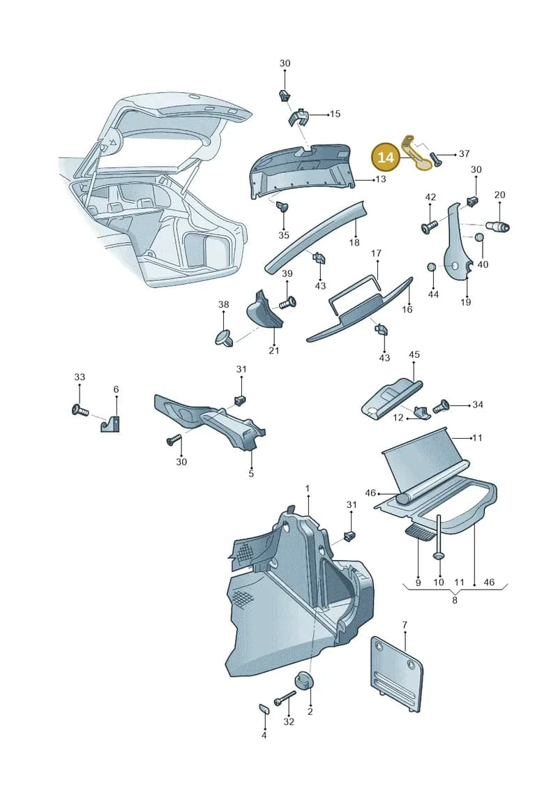 5J0827895 — Skoda Superb Ambition (2009-2015) diagram 671867800, position 14