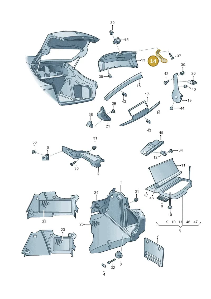 5J0827895 — Skoda Superb (2013-2015) diagram 632867800, position 14