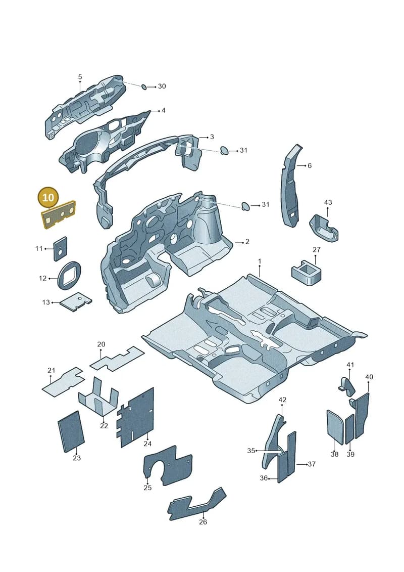 5J0863949C — Skoda Rapid (2012-2022) diagram 740863200, position 10