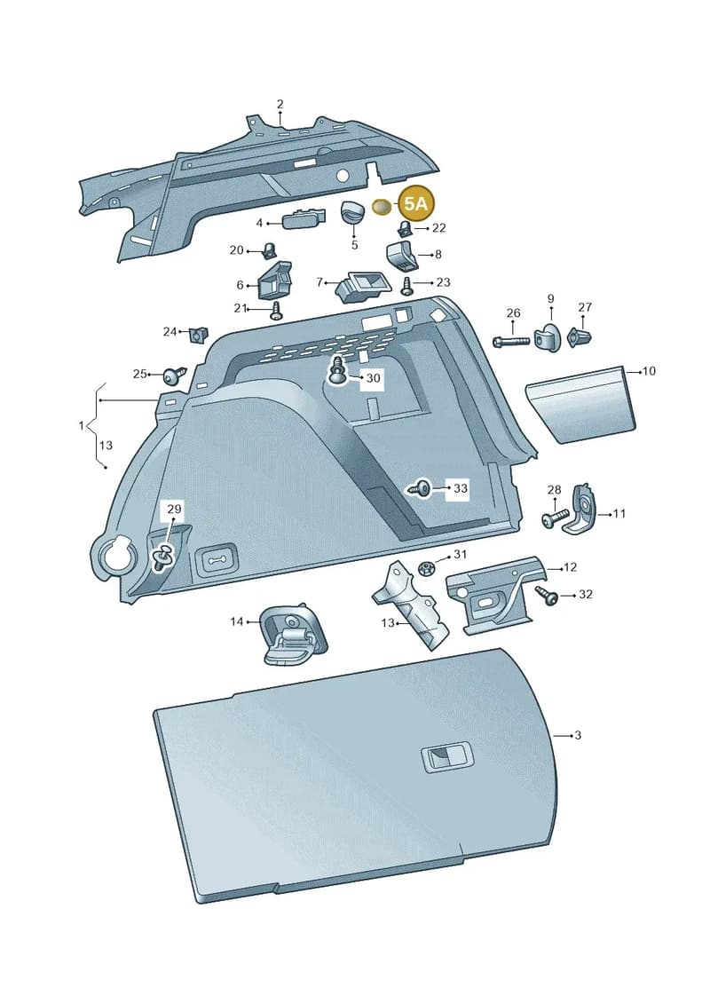 5J0864137C9B9 — Skoda Kamiq (2019-2020) diagram 584867080, position 5A