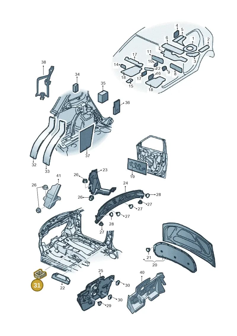 5J0864219 — Skoda Fabia Scout (2010-2014) diagram 608863200, position 31