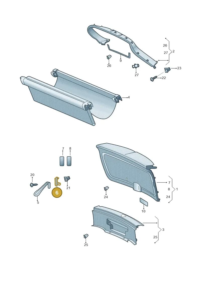 5J0868775 — Skoda Octavia (2019-2022) diagram 585867900, position 6