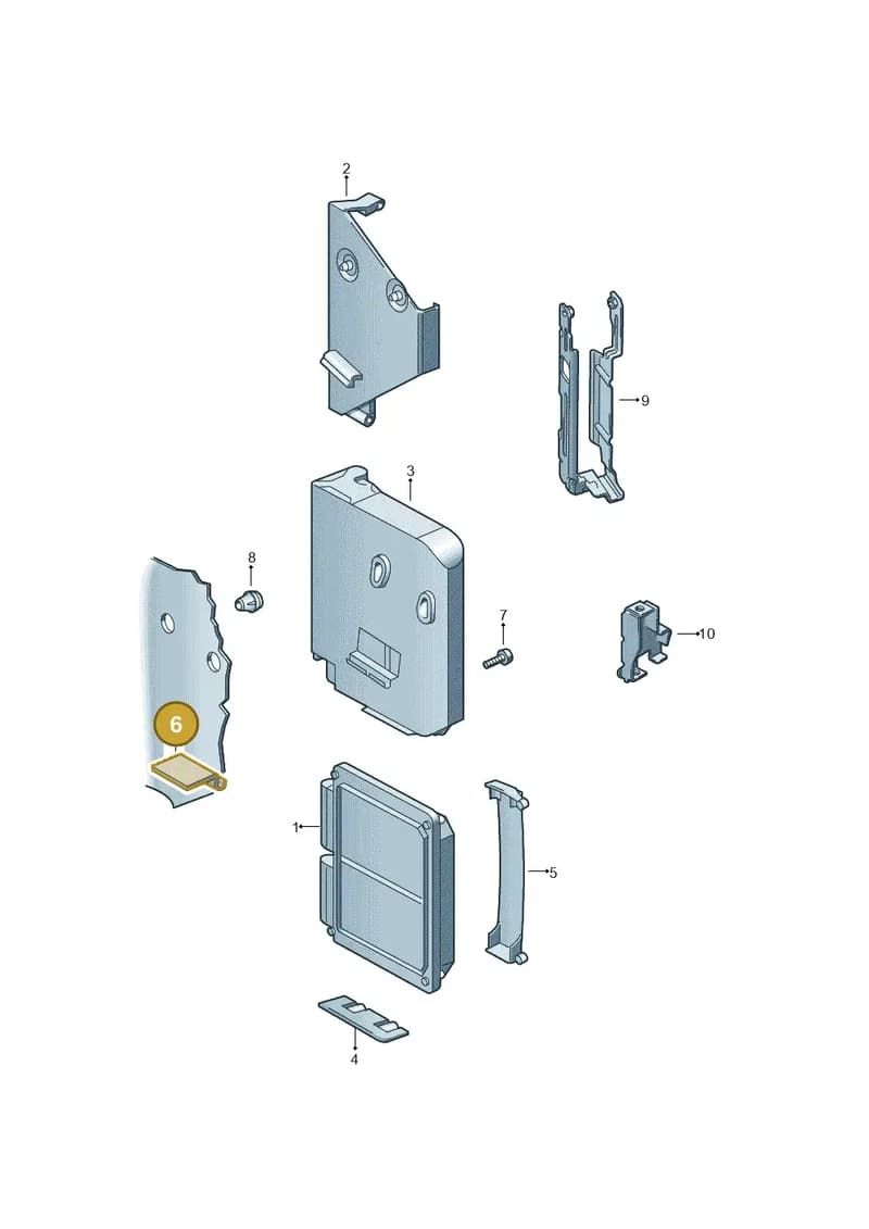 5J0906395A — Skoda Rapid (2012-2022) diagram 461906200, position 6