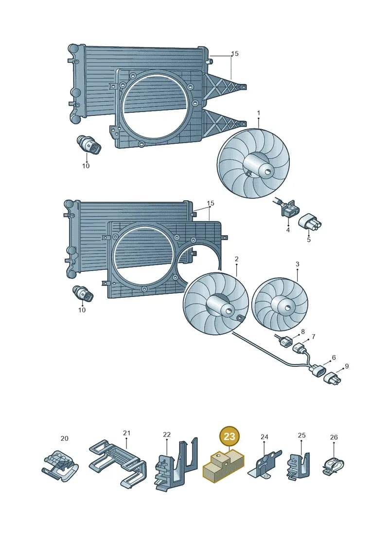 5J0919506 — Skoda Roomster (2010-2015) diagram 697959500, position 23