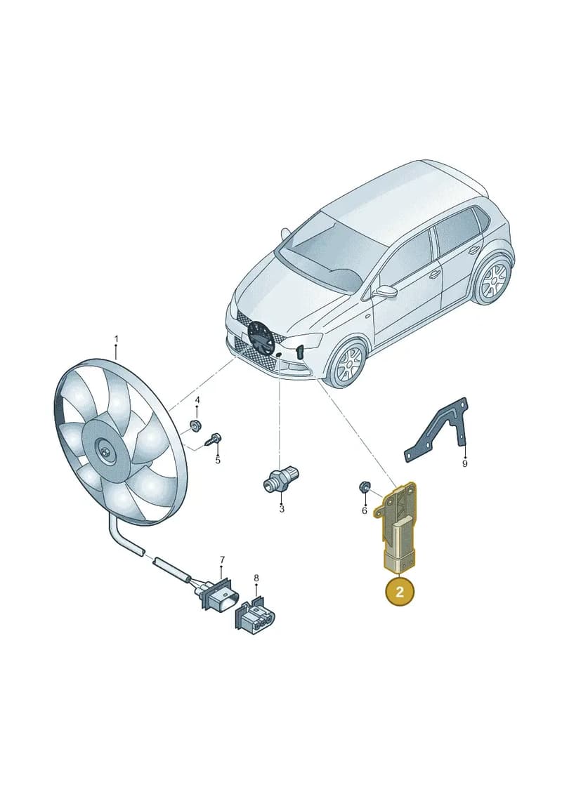 5J0919506 — Skoda Fabia (2014-2022) diagram 773959500, position 2