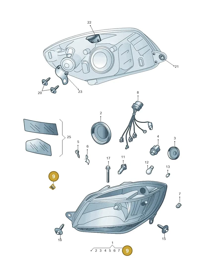 5J0941145 — Skoda ROOMSTER               06> (2006-) diagram 608941000, position 9