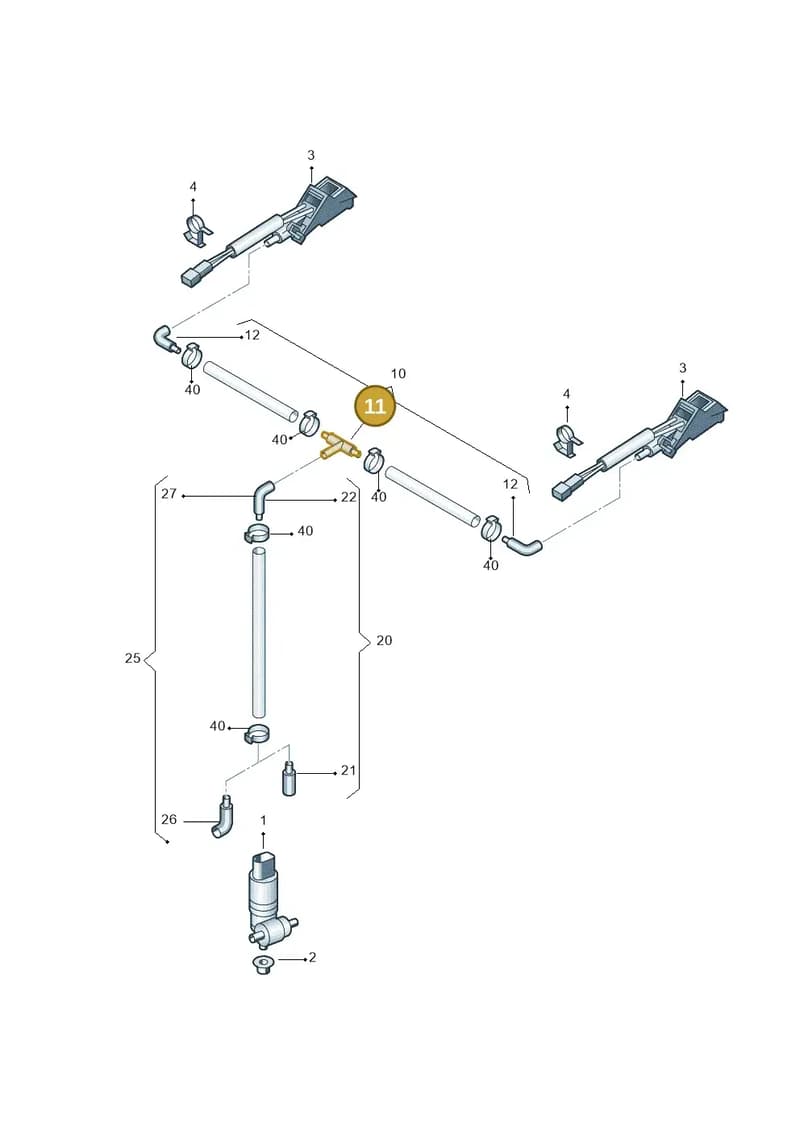 5J0955975 — Skoda OCTAVIA/COMBI/4X4      04> (2004-) diagram 419955100, position 11