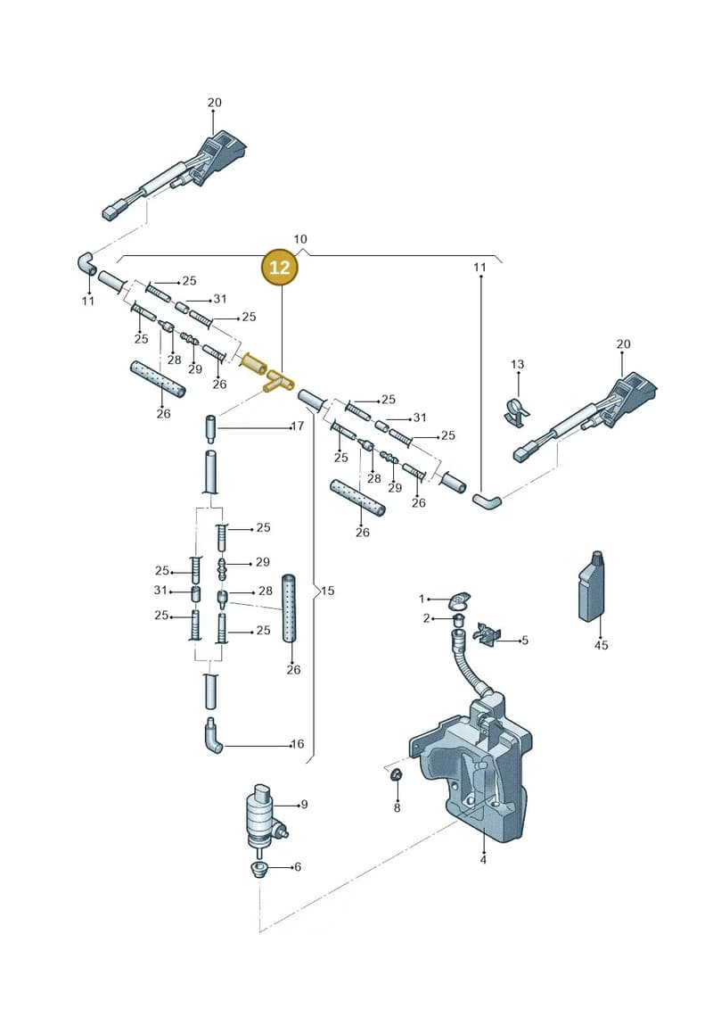 5J0955975 — Skoda Fabia Jingrui (2008-2014) diagram 662955100, position 12