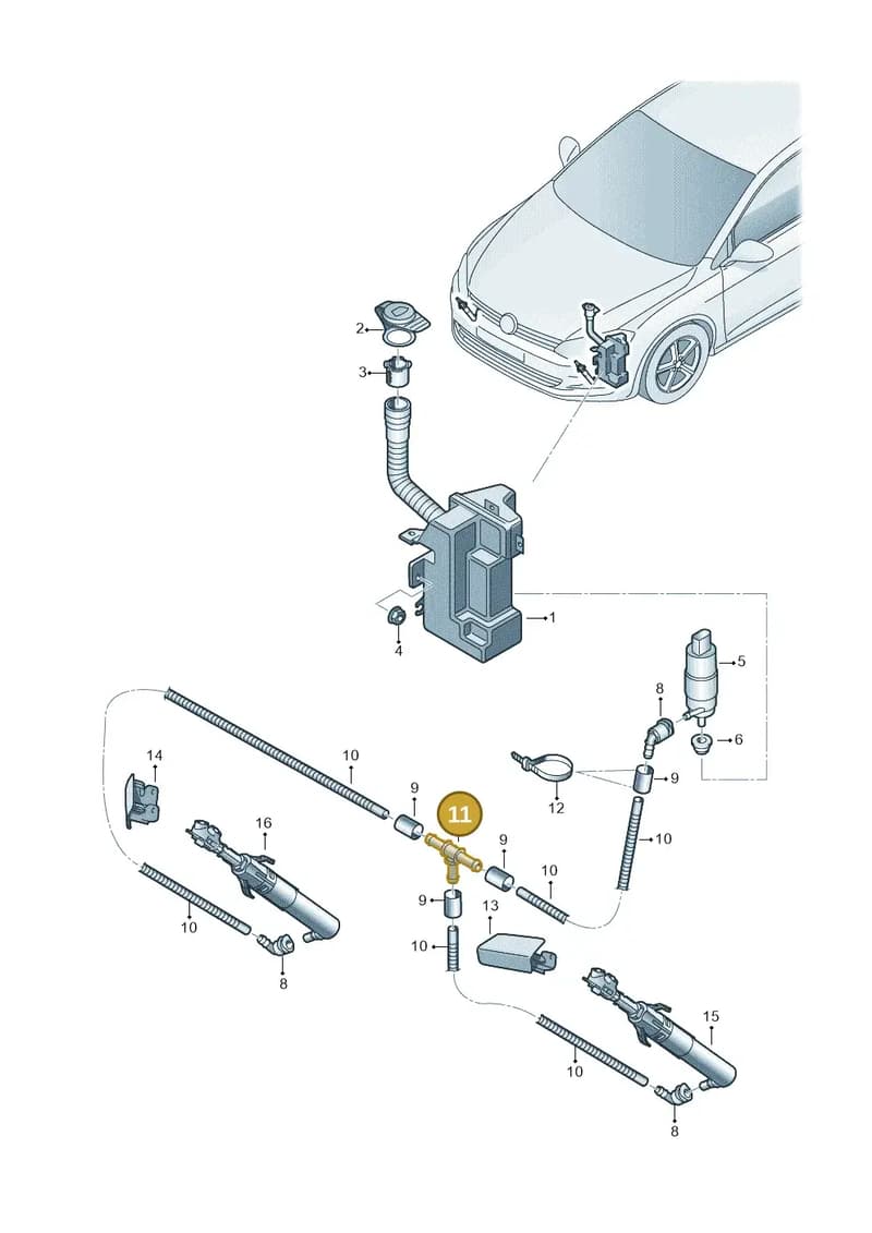 5J0955975 — Skoda Octavia (2017-2020) diagram 746955300, position 11
