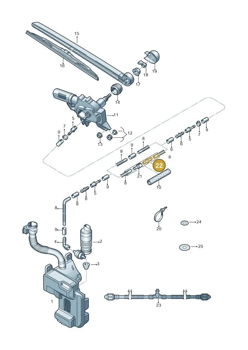 5J0955975 — Skoda Octavia (2017-2020) diagram 805955030, position 22