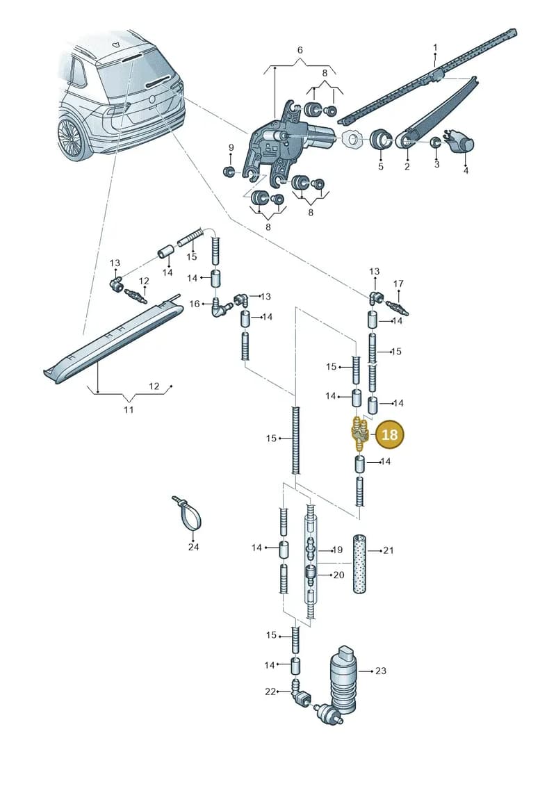 5J0955975 — Skoda Kodiaq (2018-2022) diagram 884955200, position 18