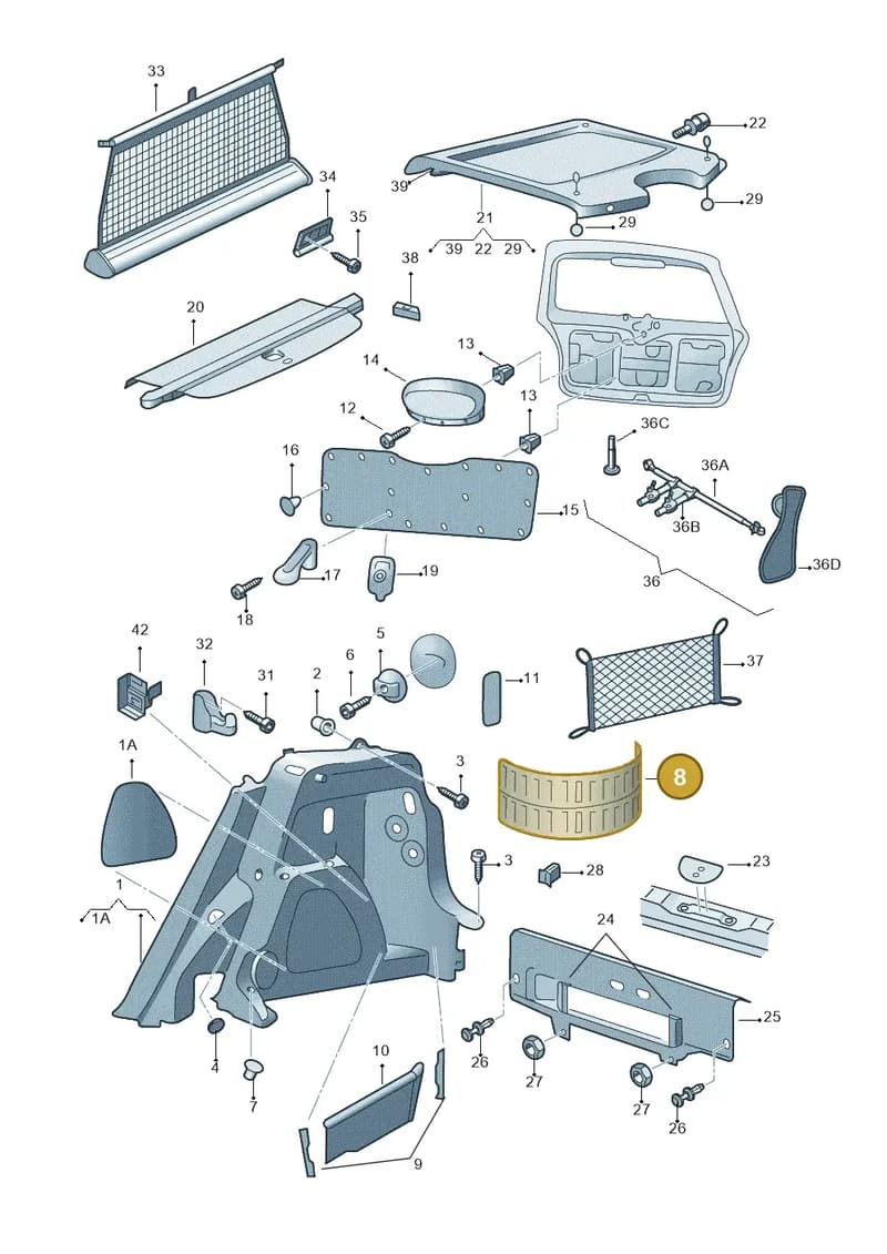 5J786749347H — Skoda Fabia Scout (2010-2014) diagram 608867800, position 8