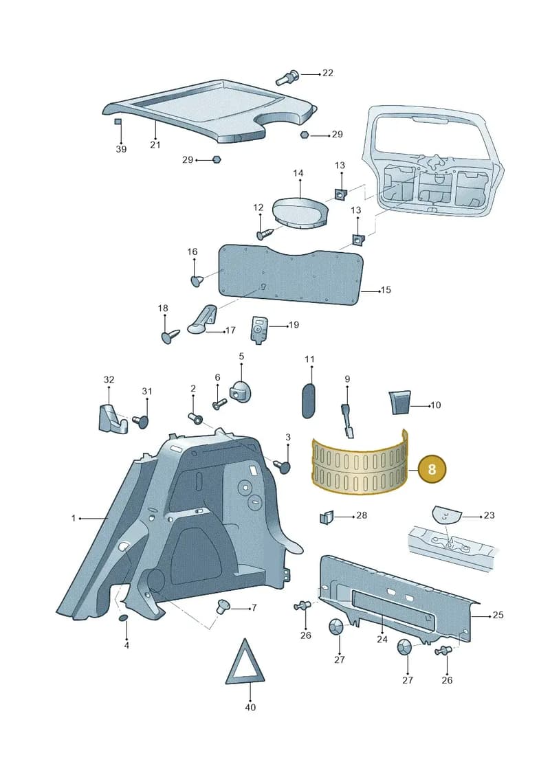 5J786749347H — Skoda Fabia Jingrui (2008-2014) diagram 662867800, position 8