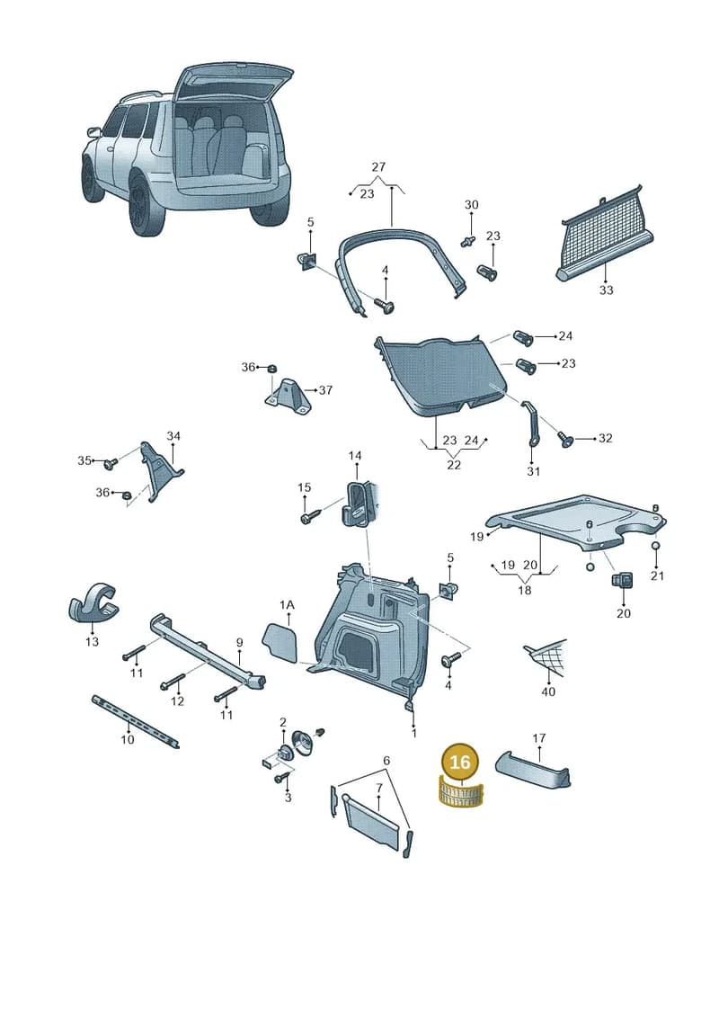 5J786749347H — Skoda Yeti (2013-2017) diagram 666867800, position 16