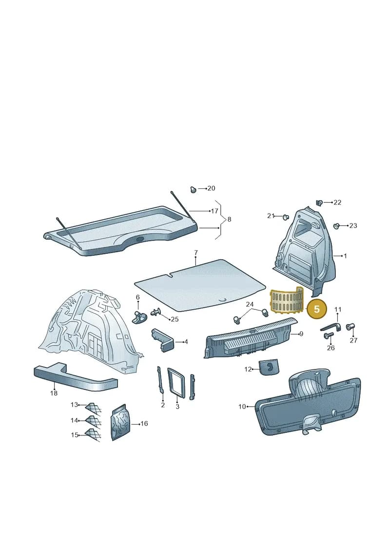 5J786749347H — Skoda Fabia (2014-2022) diagram 797867800, position 5