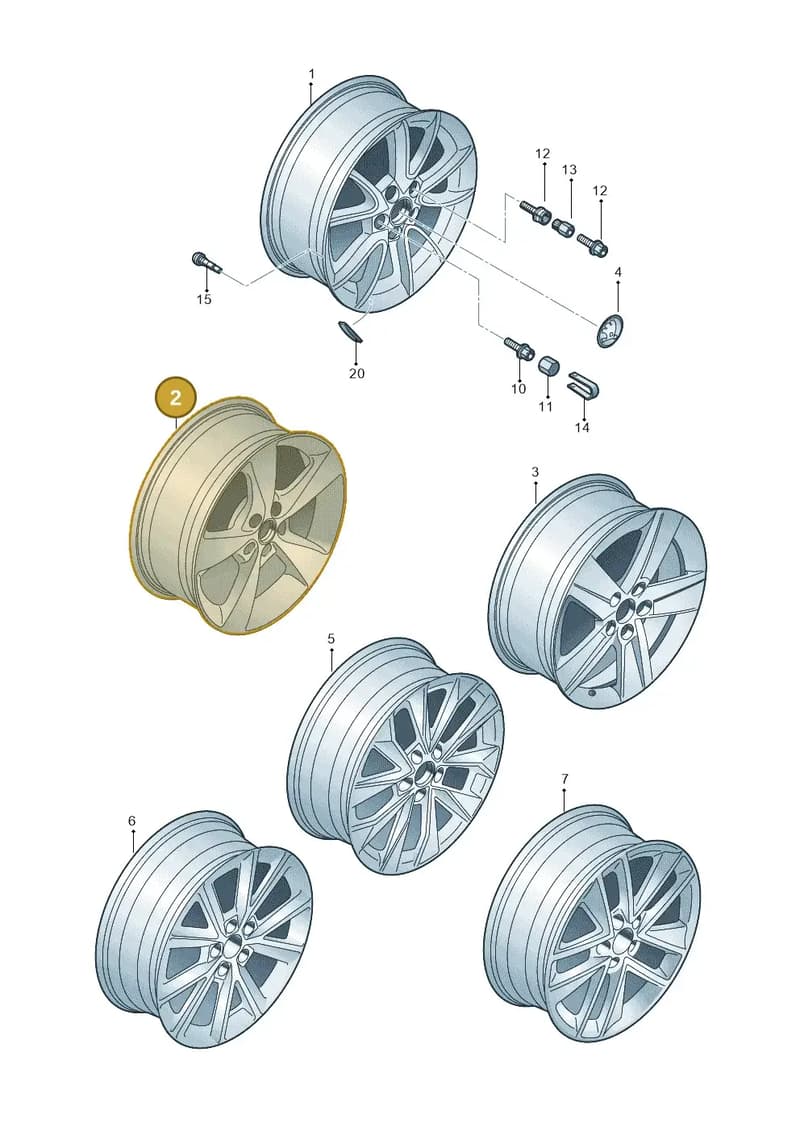 5JA601025AD8Z8 — Skoda Rapid (2012-2022) diagram 740601600, position 2