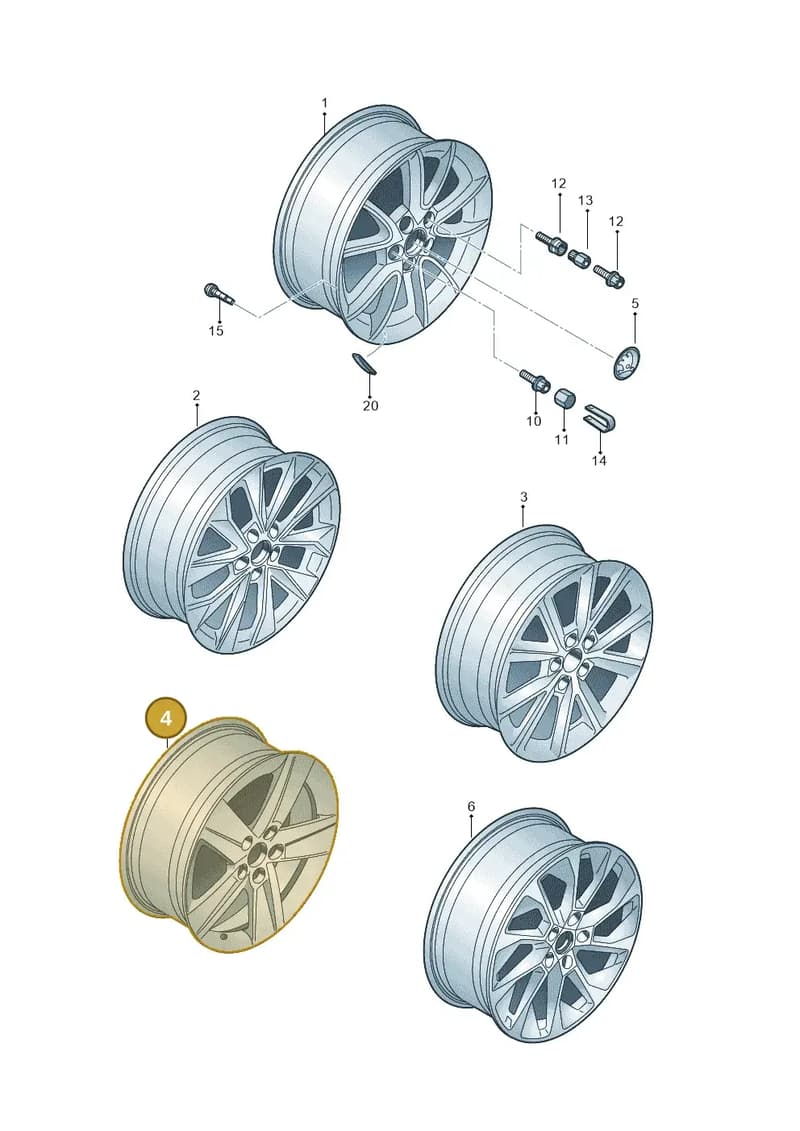 5JA601025AD8Z8 — Skoda Fabia (2014-2022) diagram 797601600, position 4
