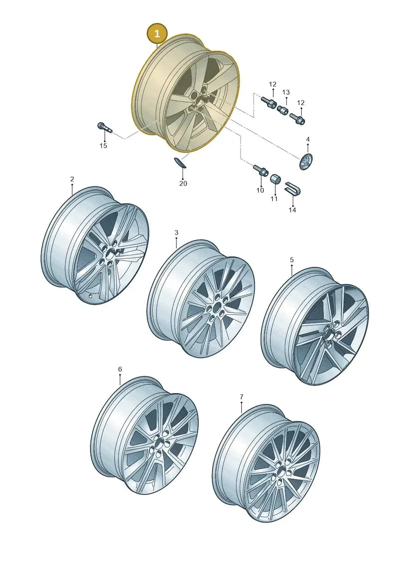 5JA601025C8Z8 — Skoda Rapid (2012-2022) diagram 740601700, position 1