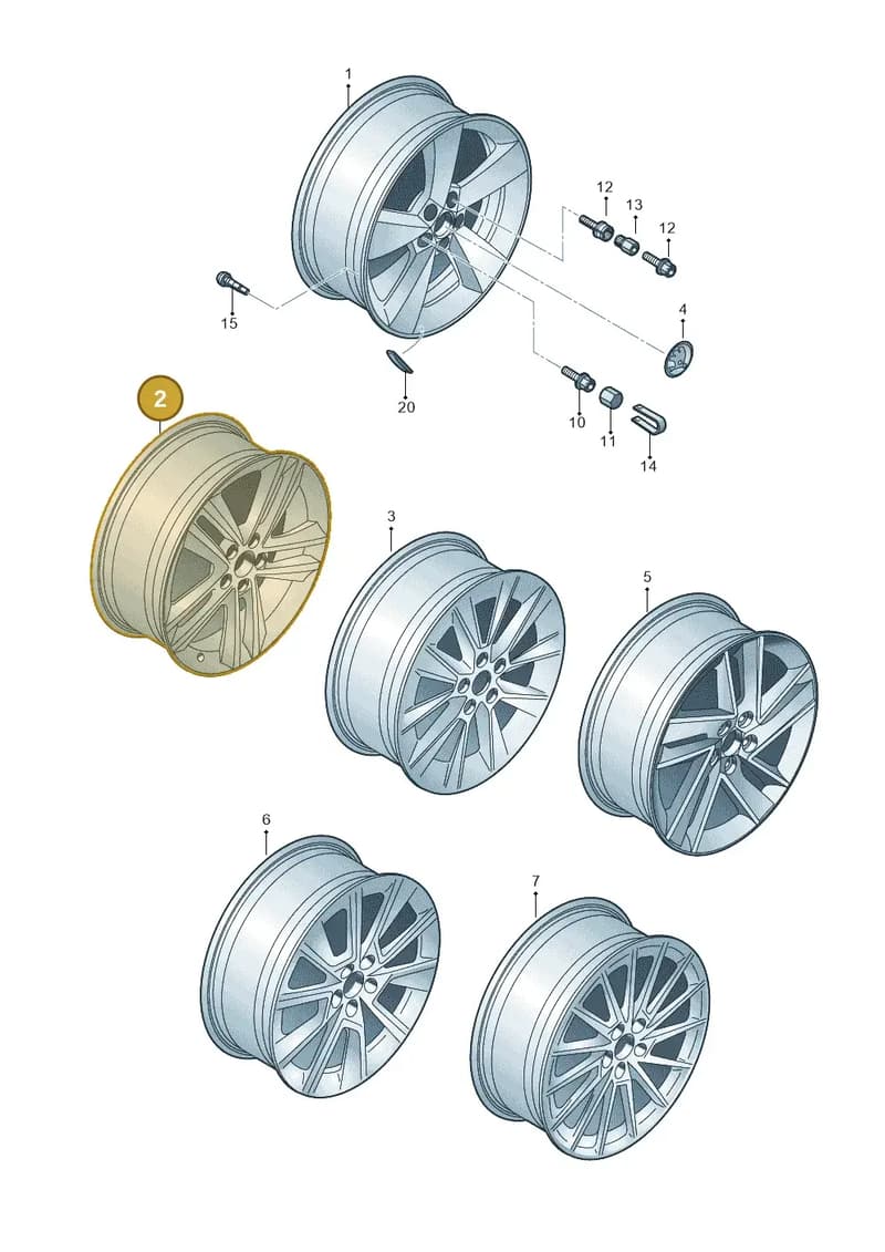 5JA601025DFL8 — Skoda Rapid (2012-2022) diagram 740601700, position 2