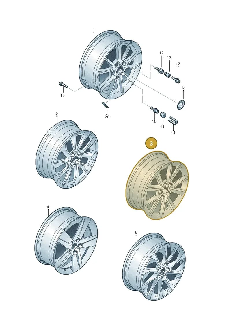 5JA601025GFM9 — Skoda Fabia (2014-2022) diagram 797601600, position 3