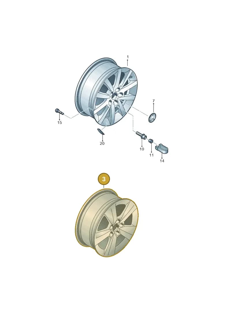 5JA601025L8Z8 — Skoda Rapid (2012-2022) diagram 740601051, position 3