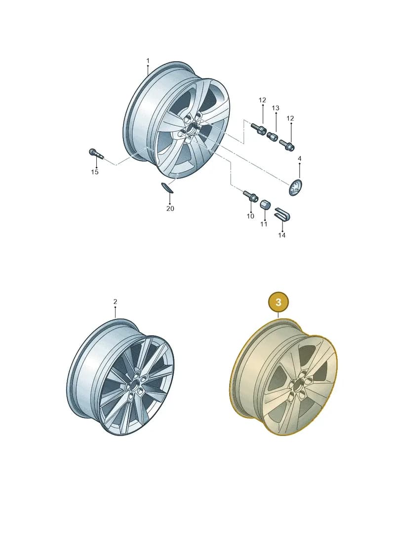 5JA601025NFL8 — Skoda Rapid (2012-2022) diagram 740601500, position 3