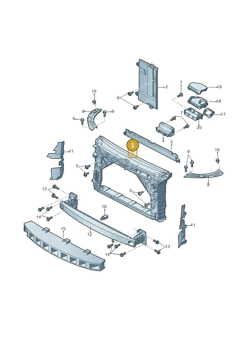 5JA805588T — Skoda Rapid (2012-2022) diagram 740805000, position 1