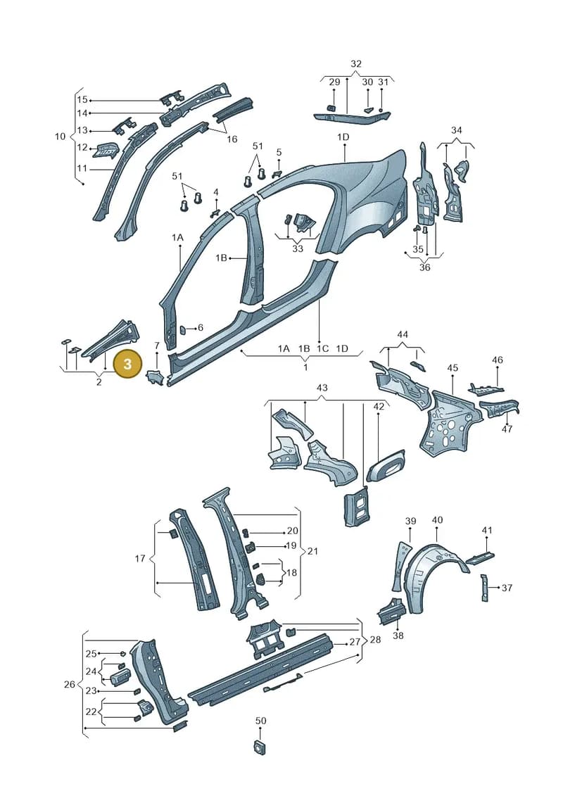 5JA806165 — SEAT Toledo (2015-2019) diagram 740809300, position 3