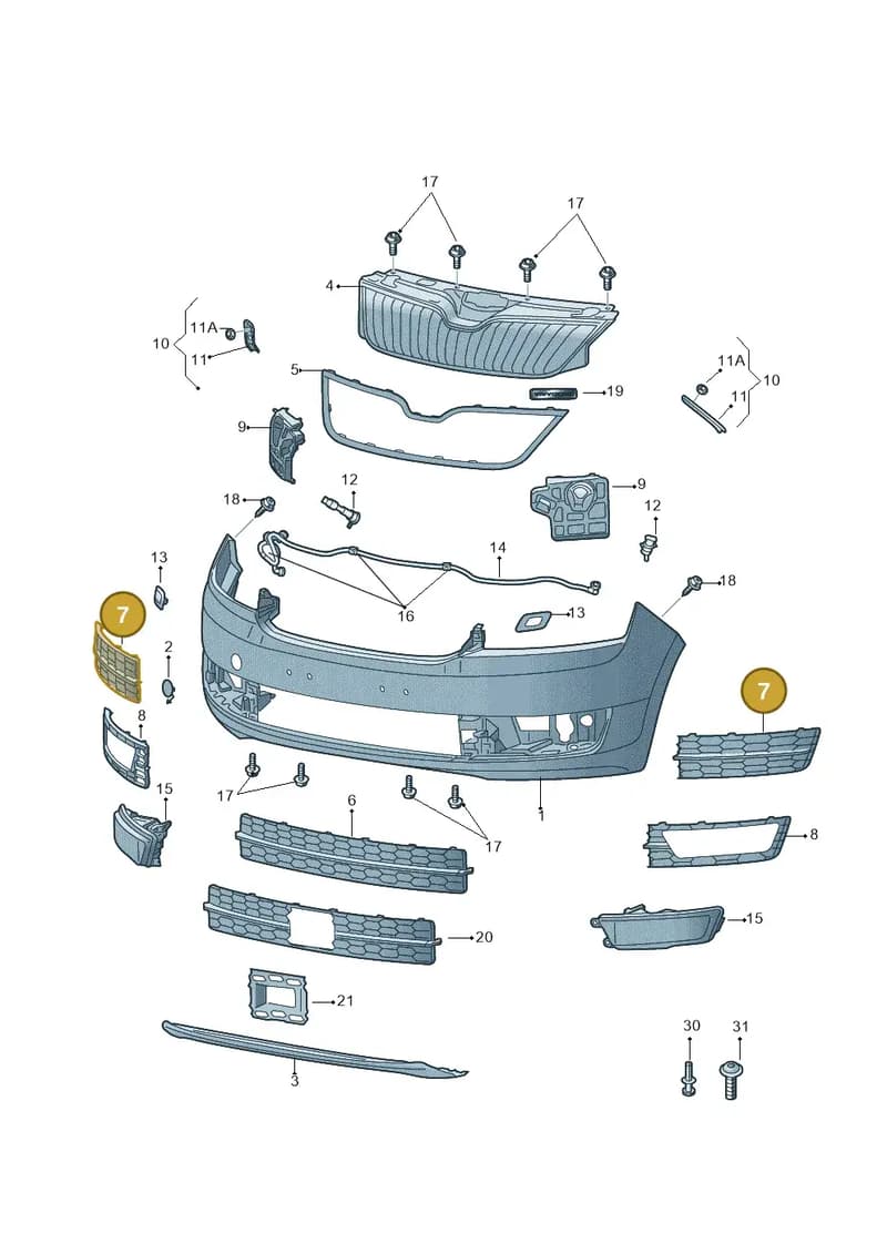5JA807368A9B9 — Skoda Rapid (2012-2022) diagram 740807000, position 7