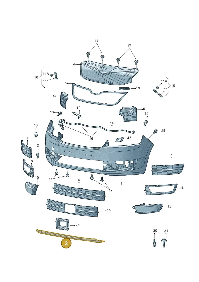 5JA807795CF9R — Skoda Rapid (2012-2022) diagram 740807000, position 3
