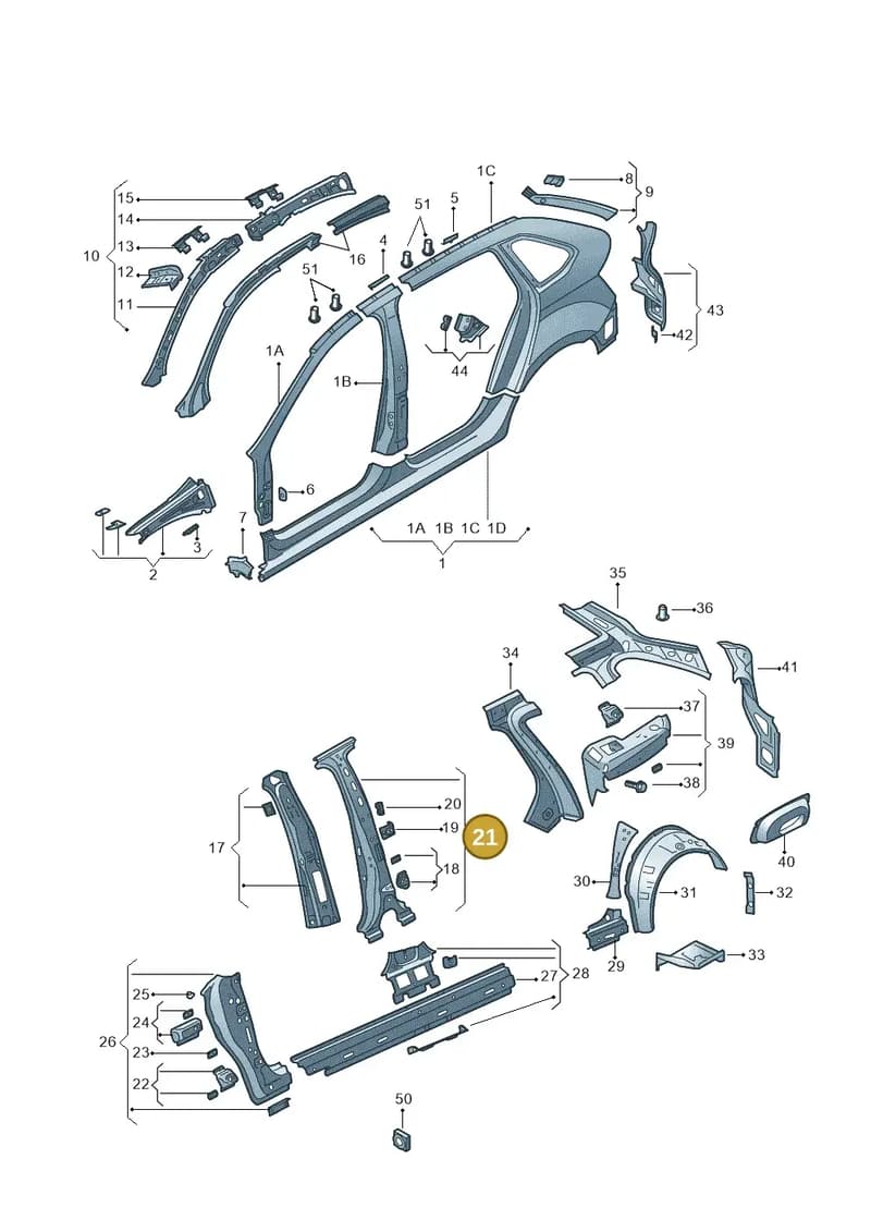 5JA809220 — Skoda Rapid (2012-2022) diagram 740809350, position 21