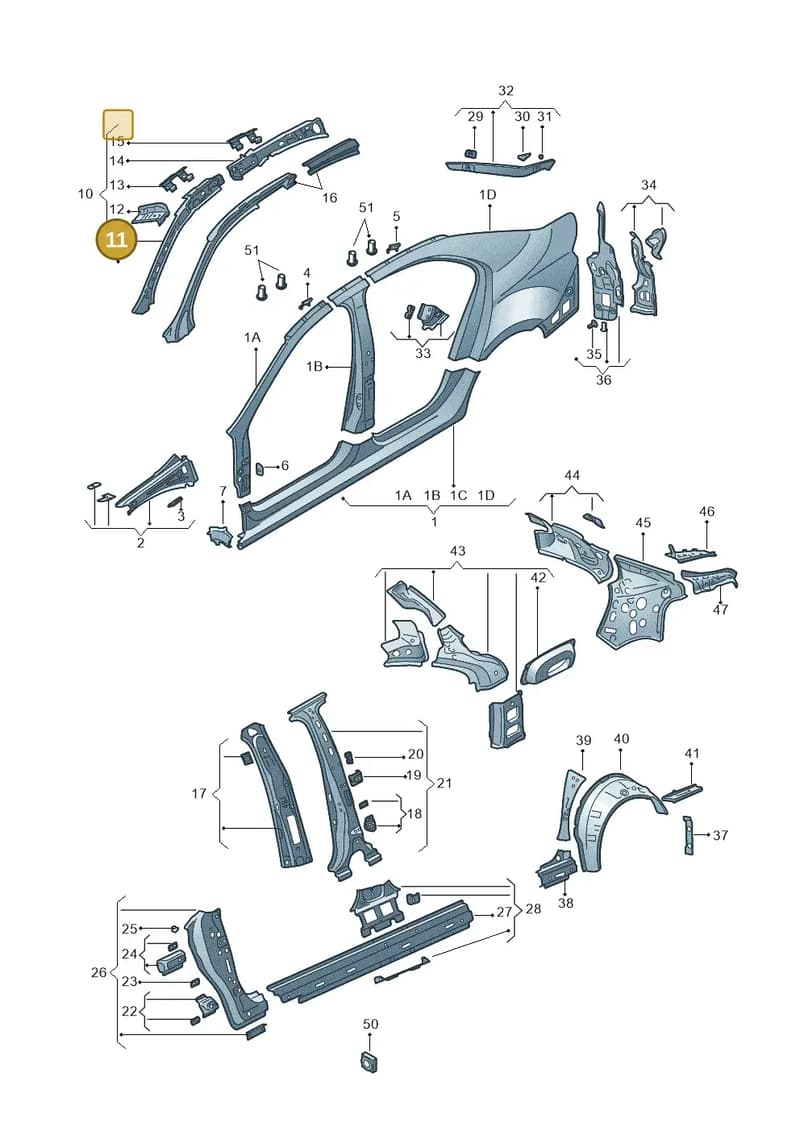 5JA809430 — Skoda Rapid (2012-2022) diagram 740809300, position 11