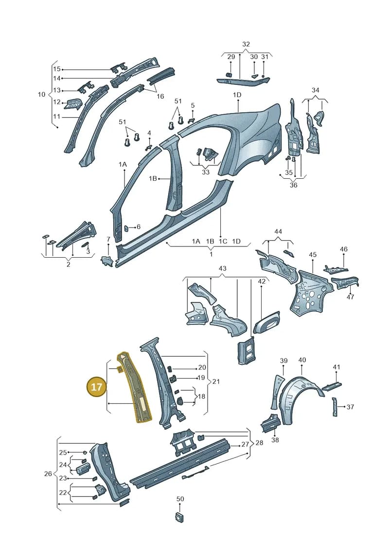 5JA809444 — SEAT Toledo (2015-2019) diagram 740809300, position 17