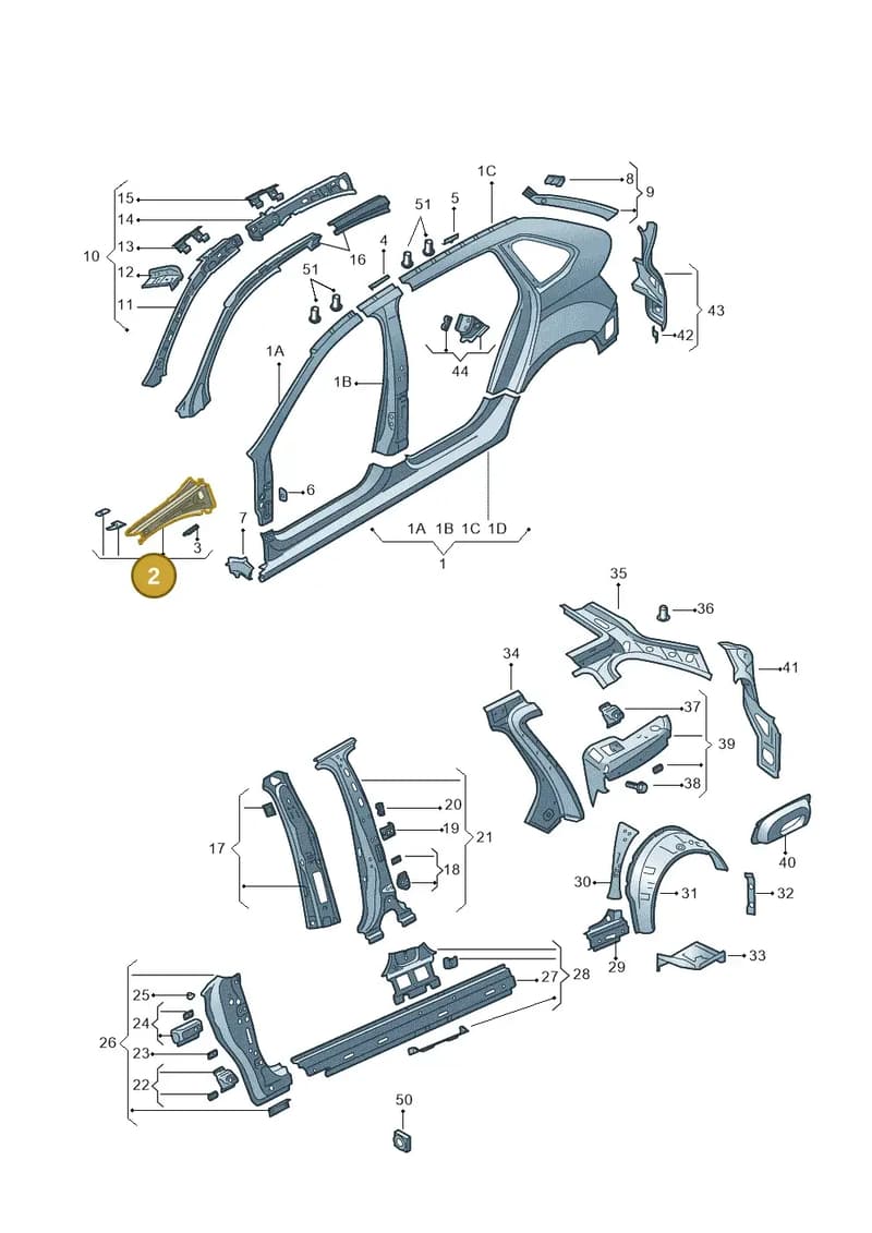 5JA810135C — Skoda Rapid (2012-2022) diagram 740809350, position 2