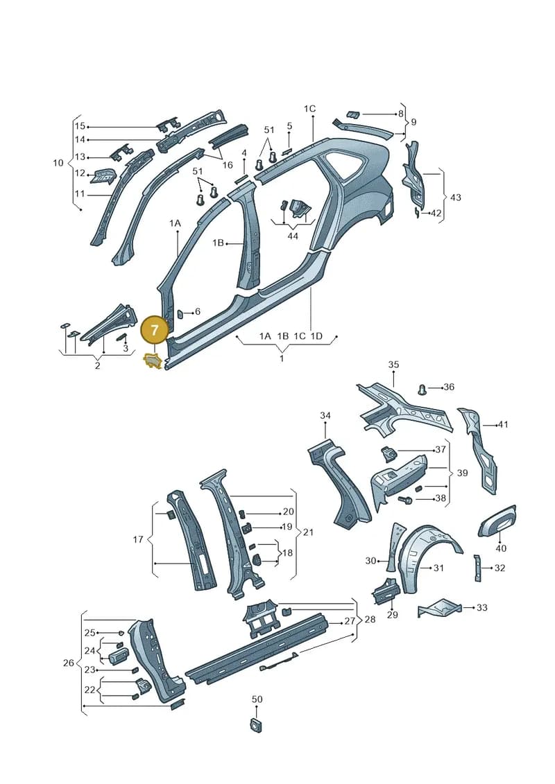 5JA810221 — Skoda Rapid (2012-2022) diagram 740809350, position 7