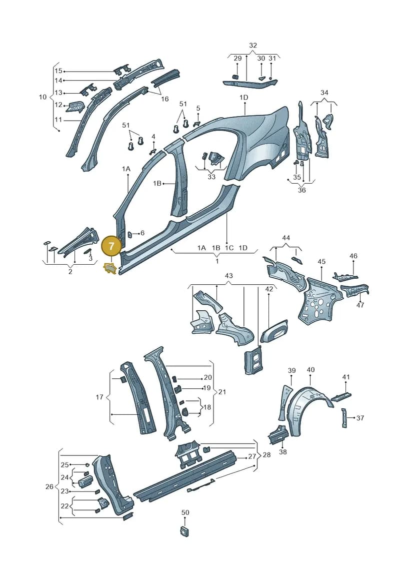 5JA810221 — SEAT Toledo (2015-2019) diagram 740809300, position 7