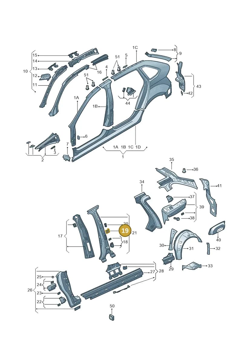 5JA810274 — Skoda Rapid (2012-2022) diagram 740809350, position 19