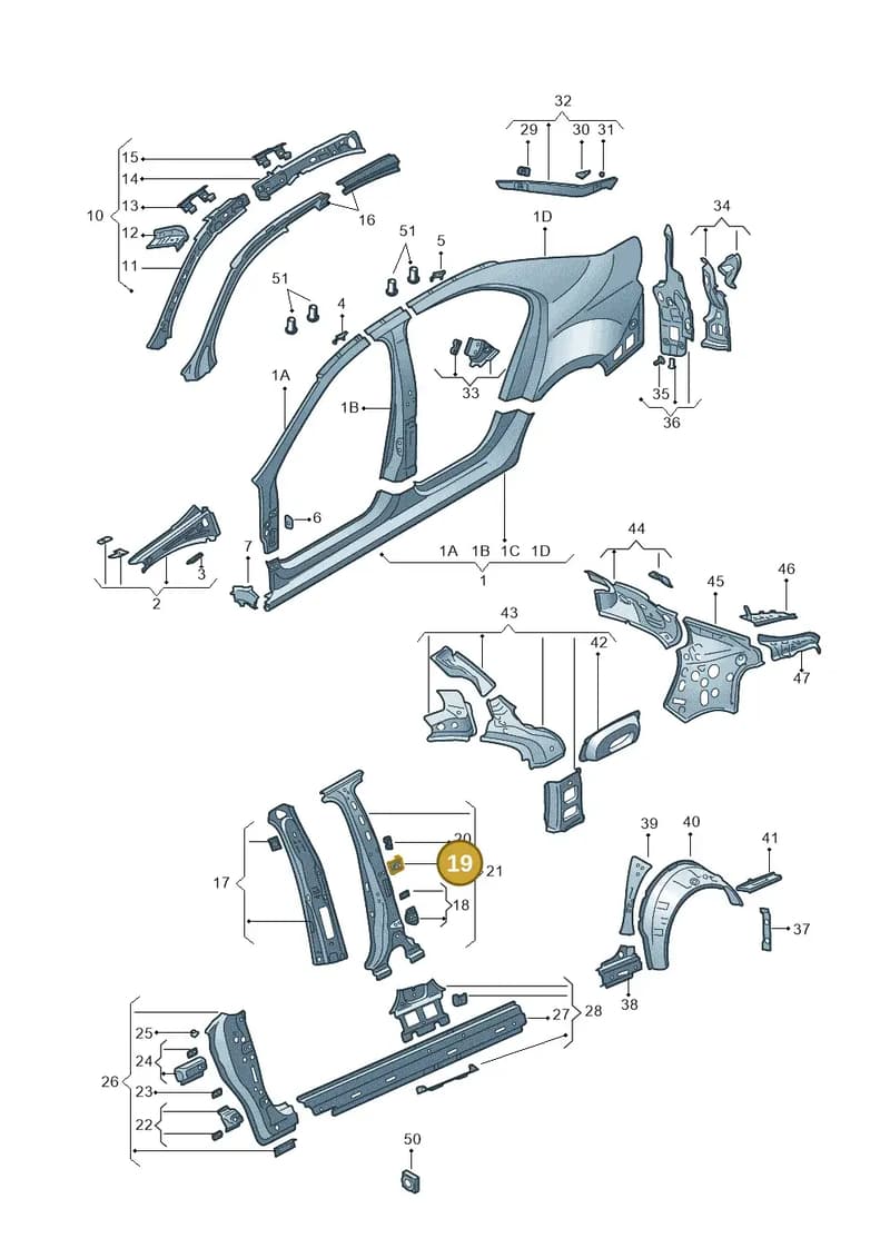5JA810274 — SEAT Toledo (2015-2019) diagram 740809300, position 19