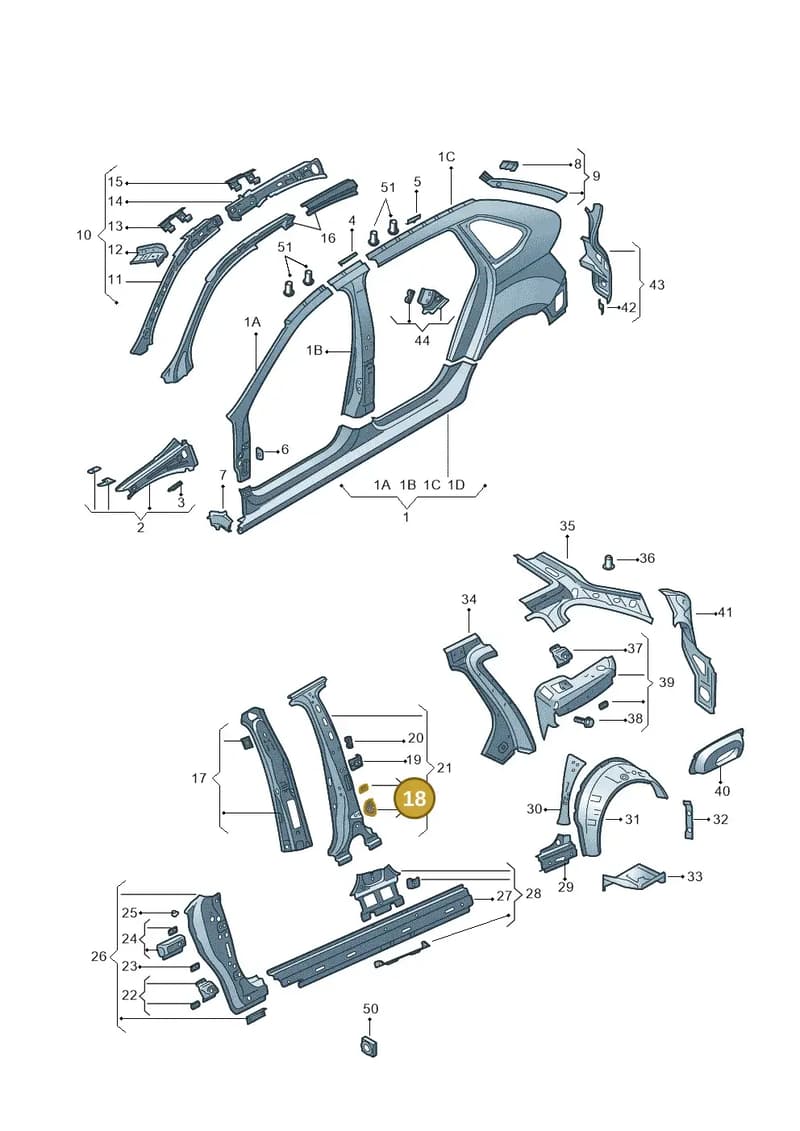 5JA810277 — Skoda Rapid (2012-2022) diagram 740809350, position 18