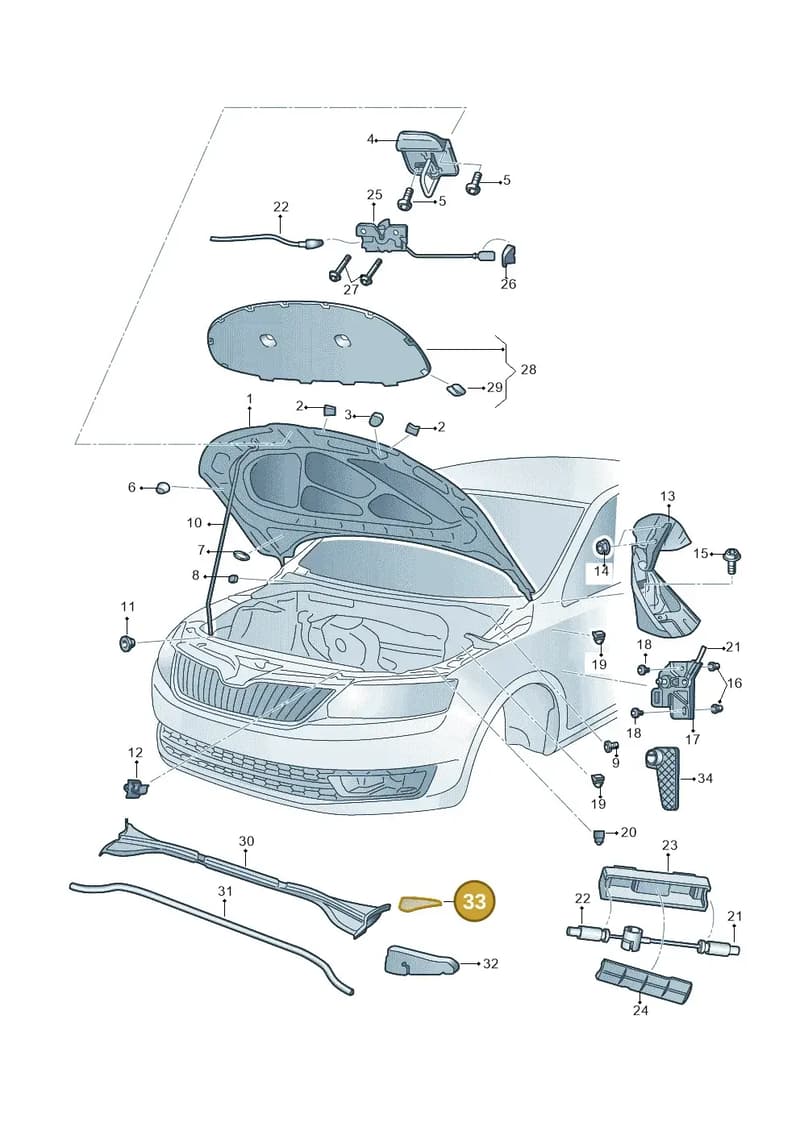 5JA819448B9B9 — Skoda Rapid (2012-2022) diagram 740823100, position 33