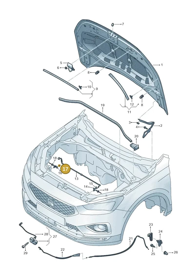 5JA823397121 — SEAT Tarraco (2018-2024) diagram 591823000, position 17