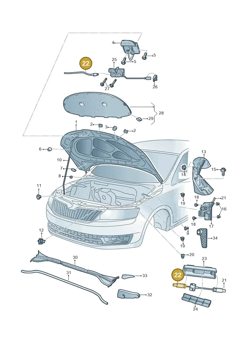 5JA823531B — Skoda Rapid (2012-2022) diagram 740823100, position 22